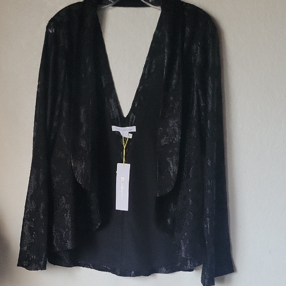 BCBGeneration Cocktil Draped Classic Jacket Black Size M
